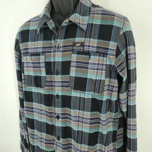 Vans Men's Size Small Flannel Shirt Blue Plaid RN 96277 Skate Surf Casual